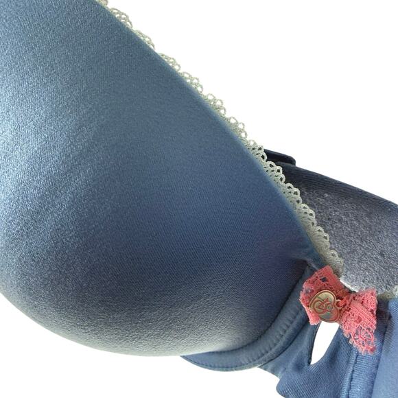 Victoria's Secret Blue Bra 34 DDD/F Lightly Lined Full Coverage Body By Victoria - Picture 9 of 11